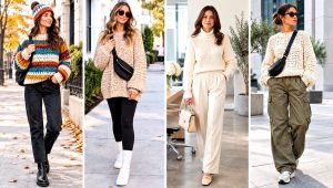 24 Thick Yarn Crochet Sweater Outfit Ideas for Cozy Days