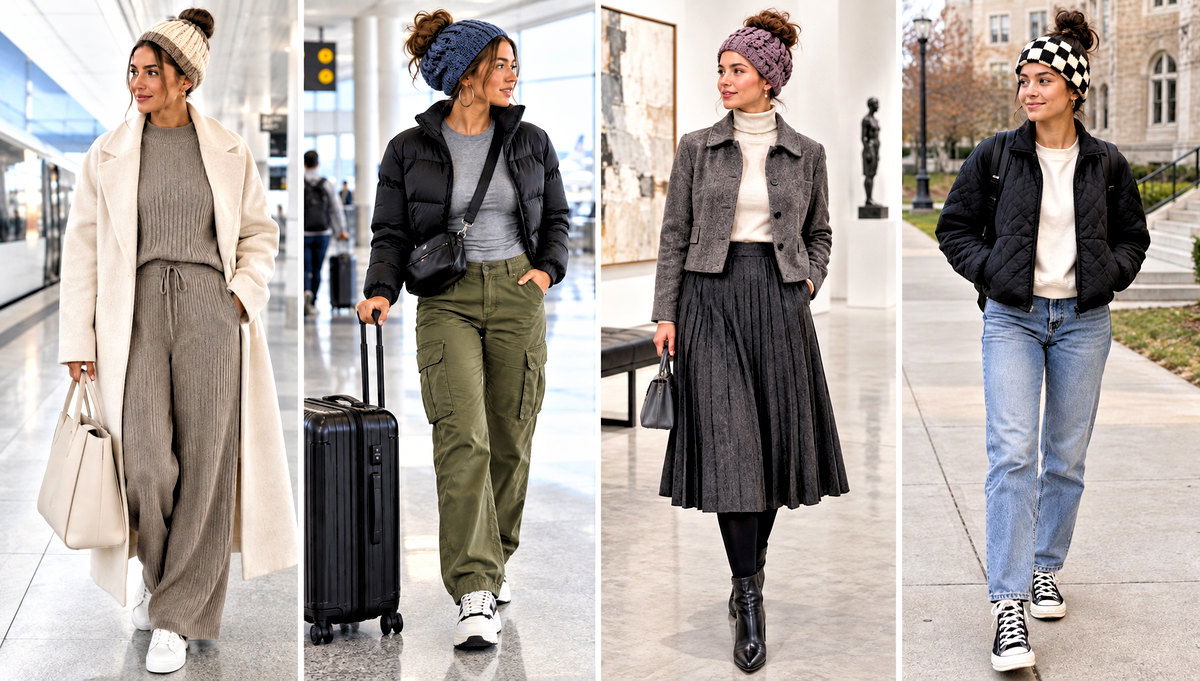 18 Top Down Crochet Messy Bun Hat Outfit Ideas for Fall