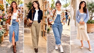 24 Top Down Crochet Raglan Cardigan Outfit Ideas for Fall