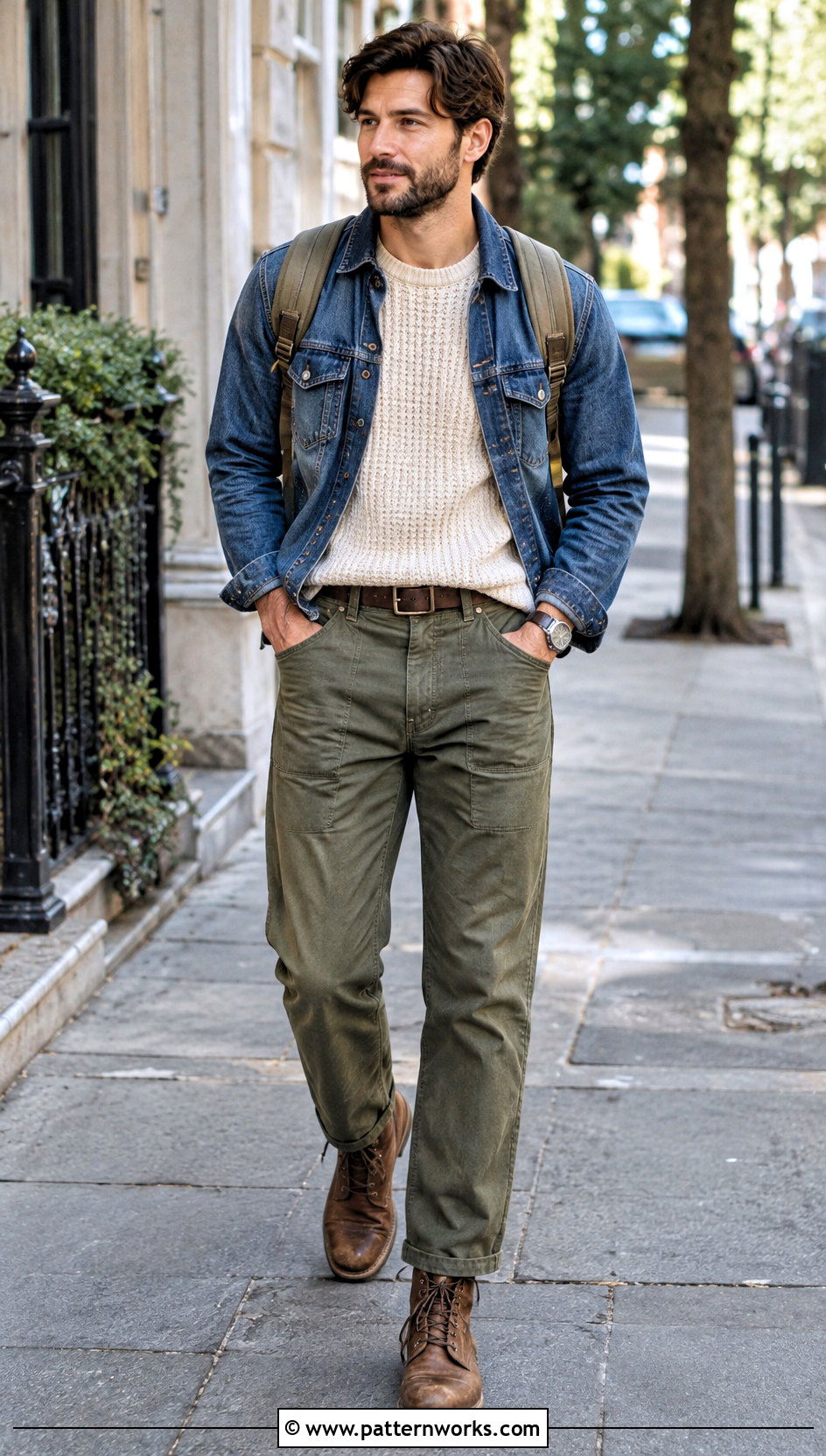 Tunisian Crochet Sweater With Denim Jacket - 18 Tunisian Crochet Mens Sweater outfit ideas