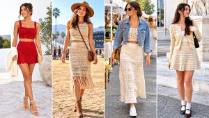 24 Two Piece Crochet Skirt Set Outfit Ideas for Beach Days