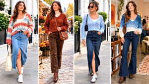 24 V Stitch Crochet Sweater Outfit Ideas for Casual Style