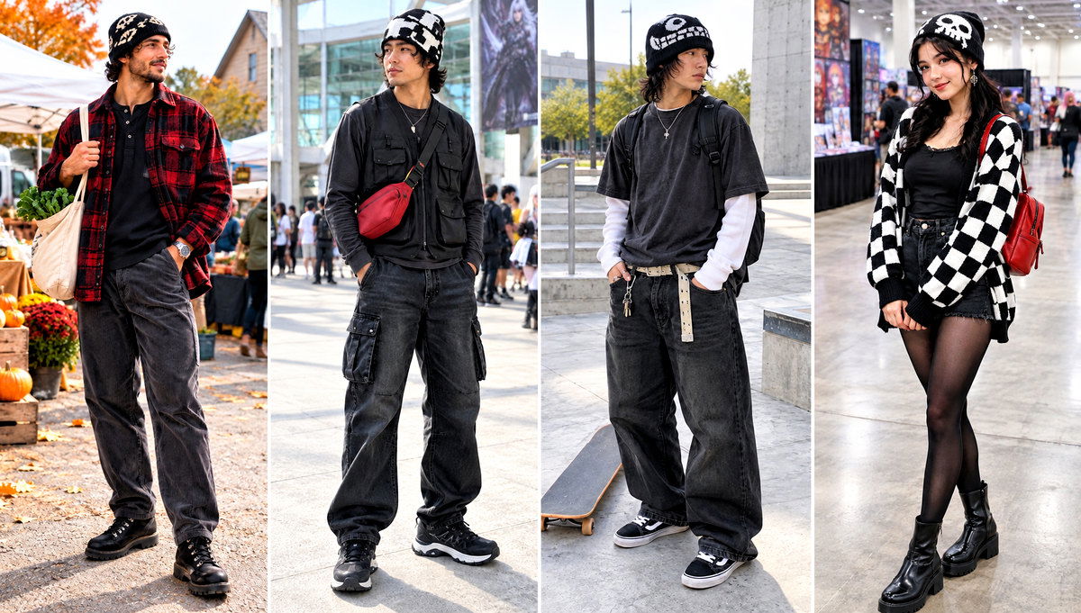 24 Venom Crochet Beanie Outfit Ideas for Streetwear