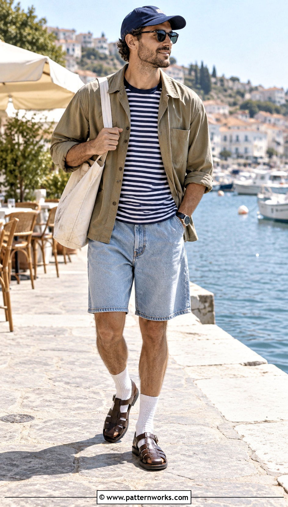 White Crochet Socks Outfit With Denim Shorts - 24 Mens Crochet Socks outfit ideas