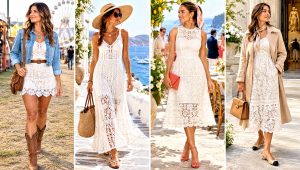 18 White Lace Crochet Dress Outfit Ideas for Garden Parties