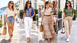 24 Women's Crochet Polo Shirt Outfit Ideas for Casual Days