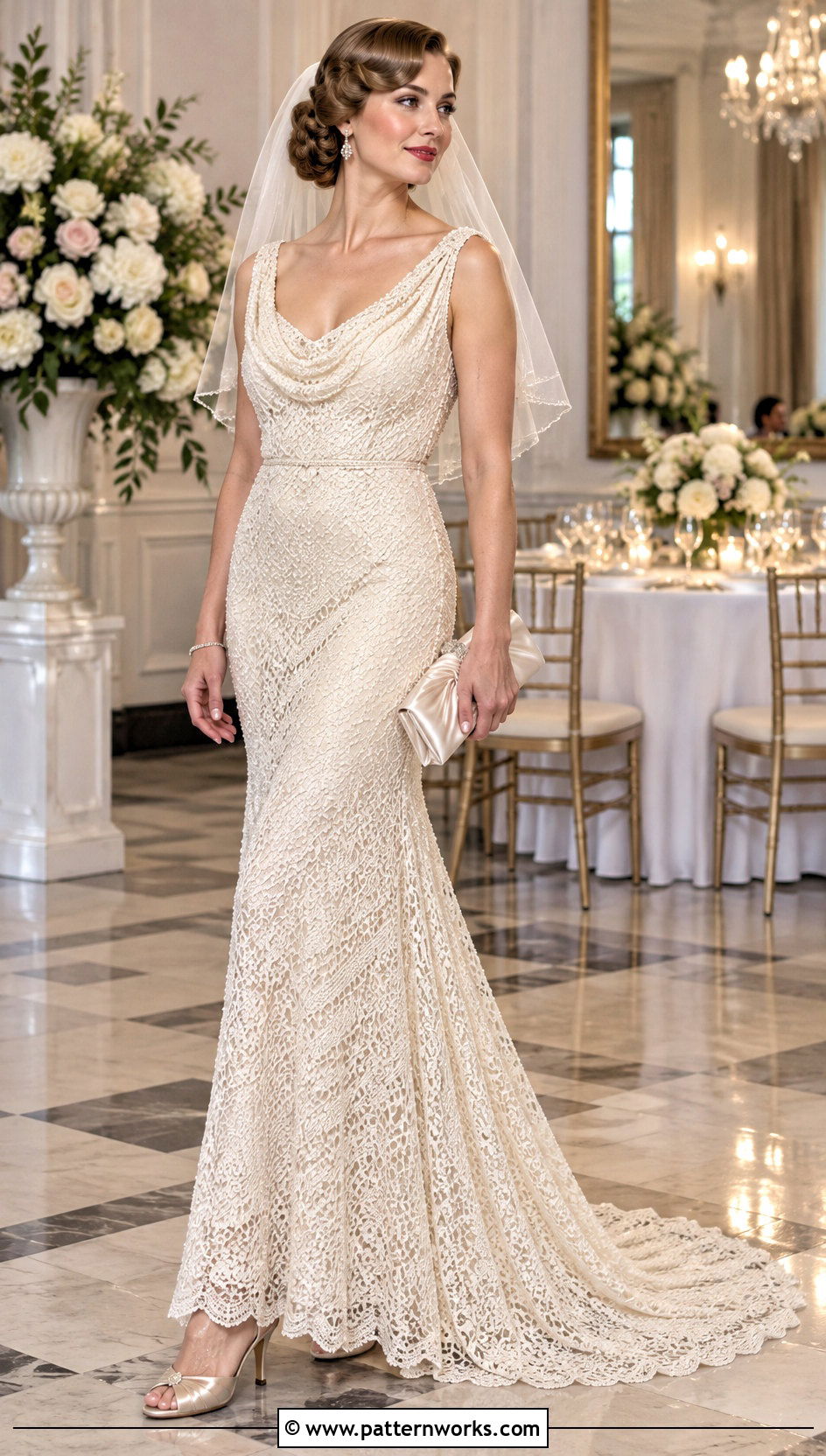 s Crochet Lace Wedding Dress With Satin Sandals - 18 Vintage Crochet Lace Wedding Dress outfit ideas