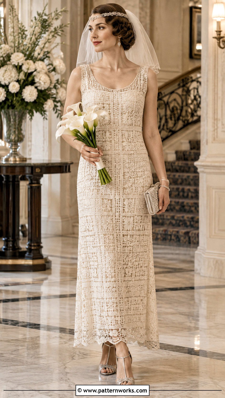 s Filet Crochet Wedding Dress With T Strap Heels - 18 vintage crochet wedding dress outfit ideas